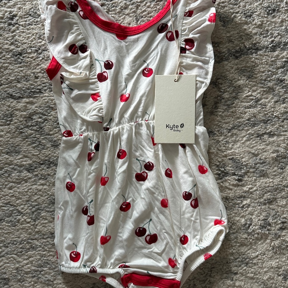 Kyte baby cherry bubble romper